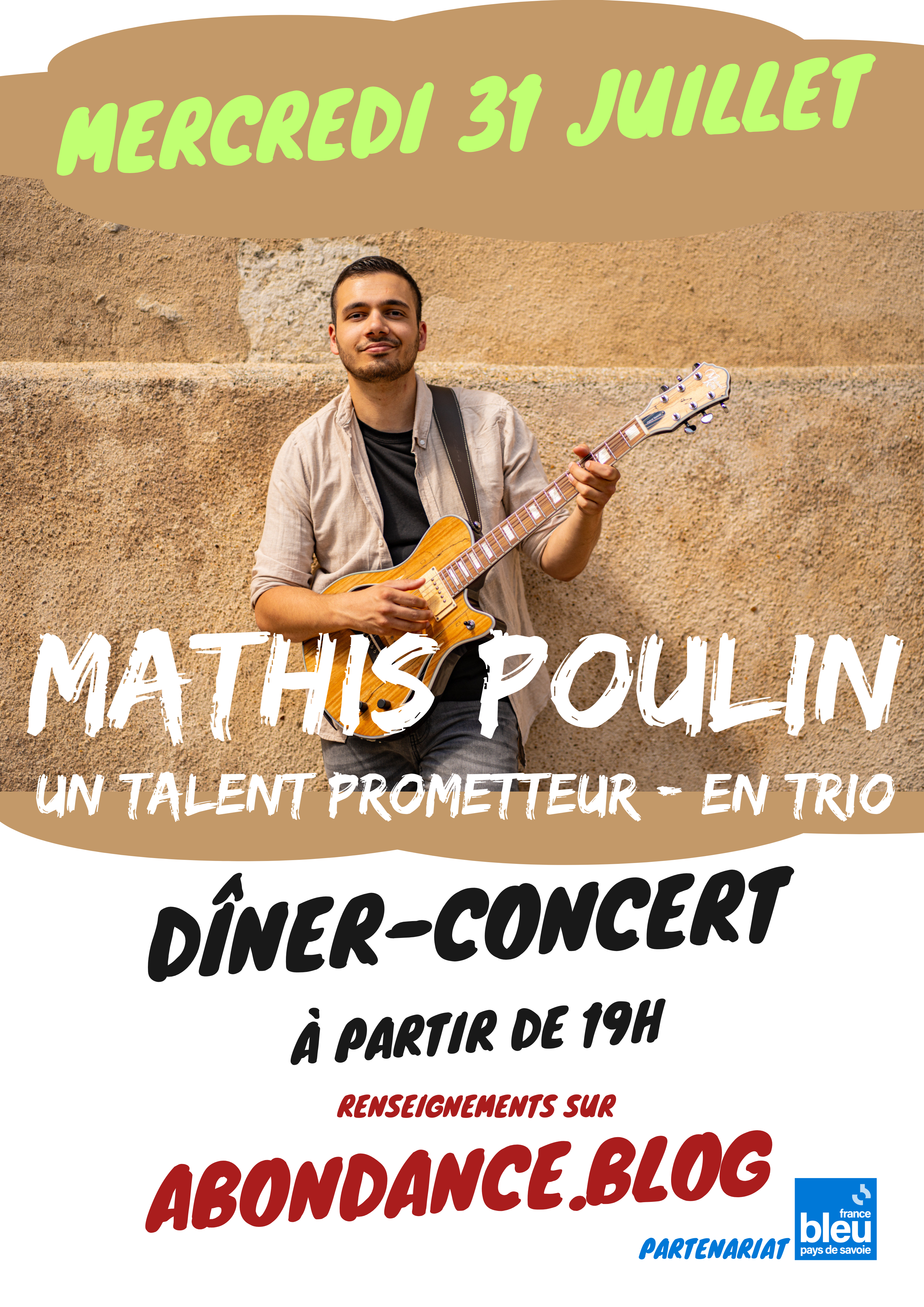 Réservation Dîner Concert Mathis POULIN 2